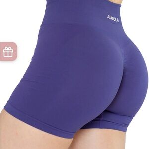 Women's Purple High-Waisted Shorts